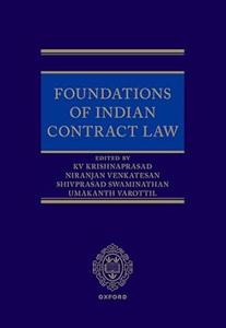 Foundations of Indian Contract Law, 1st Edition 2025 - By K V Krishnaprasad